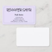 シンプルで及びカジュアルなネイルアーティストの名刺 名刺 (正面/裏面)