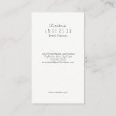 シンプルで及びモダンなケシの名刺 名刺 (裏面)