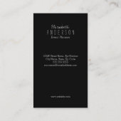 シンプルで及びモダンなケシの名刺 名刺 (裏面)