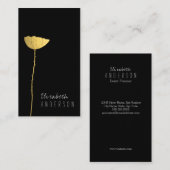 シンプルで及びモダンなケシの名刺 名刺 (正面/裏面)