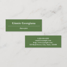 シンプルで及び上品な美容師の名刺 スキニー名刺