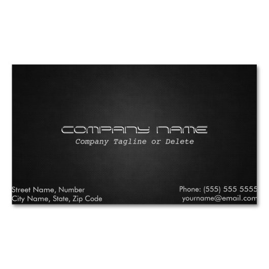 シンプルで及び上品な金属磁気名刺 マグネット名刺 (正面)