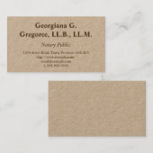 シンプルで及び伝統的な公証人の名刺 名刺 (正面/裏面)
