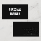 シンプルで及び明白なパーソナルトレーナーの名刺 名刺 (正面/裏面)