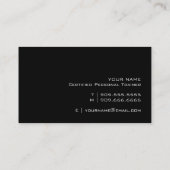 シンプルで及び明白なパーソナルトレーナーの名刺 名刺 (裏面)