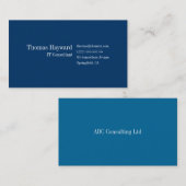 シンプルで及び明白な専門の名刺のテンプレート 名刺 (正面/裏面)