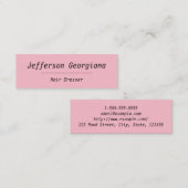 シンプルで及び明白な毛のドレッサーの名刺 スキニー名刺 (正面/裏面)