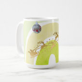 シンプルで可愛いクリスマスのベル コーヒーマグカップ (正面左)