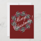 シンプルで可愛いクリスマスの筆記体 フォトアイテム シーズンカード (正面)
