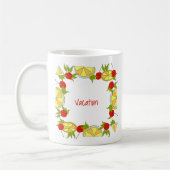 シンプルで可愛い夏休みの新鮮なフルーツ コーヒーマグカップ (左)