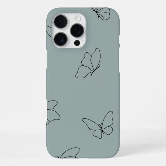 シンプルで可愛い蝶柄のスマホケース iPhoneケース (裏面)