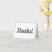 シンプルで品のあるおしゃれな「ありがとう!」 カード (黄色い花)