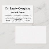 シンプルで審美的な歯科医の名刺 名刺 (正面/裏面)