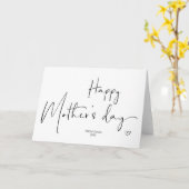 シンプルで幸せな母の日の娘からのプレゼント カード (黄色い花)
