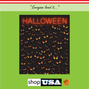 シンプルで怖い目をしたハロウィンパーティーの写真用背景 タペストリー