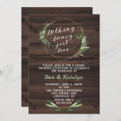 シンプルで愛に満ちた秘密の結婚式 招待状 (正面/裏面)