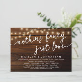 シンプルで愛に満ちた、素朴なウェディングディナー 招待状 (スタンド正面)