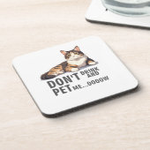 シンプルで愛らしいおもしろい猫ジョーク コースター (左側)