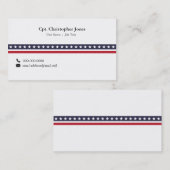 シンプルで愛国心が強くストライプな名刺 名刺 (正面/裏面)