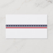 シンプルで愛国心が強くストライプな名刺 名刺 (裏面)