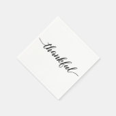 シンプルで感謝の気持ちを表す エレガントなスクリプト スタンダードカクテルナプキン (角)