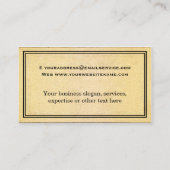 シンプルで旧式で古い老化させた紙 名刺 (裏面)