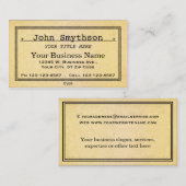 シンプルで旧式で古い老化させた紙 名刺 (正面/裏面)