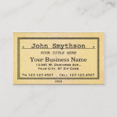 シンプルで旧式で古い老化させた紙 名刺 (正面)