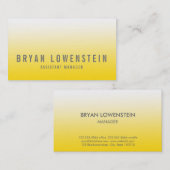 シンプルで明るく黄色くグラデーションなパターンモダン 名刺 (正面/裏面)