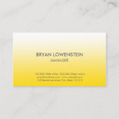 シンプルで明るく黄色くグラデーションなパターンモダン 名刺 (裏面)