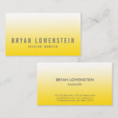 シンプルで明るく黄色くグラデーションなパターンモダン 名刺 (正面/裏面)