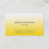 シンプルで明るく黄色くグラデーションなパターンモダン 名刺 (裏面)