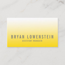 シンプルで明るく黄色くグラデーションなパターンモダン 名刺