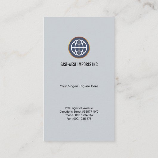 シンプルで明白でエレガントな両刃の矢の兵站学 名刺 (裏面)