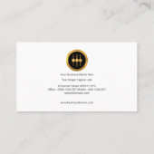 シンプルで明白で創造的で健全な平衡装置のパネル 名刺 (裏面)