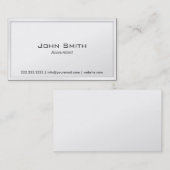 シンプルで明白で白い会計士の名刺 名刺 (正面/裏面)