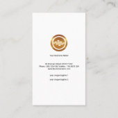 シンプルで明白で黒く青い音波の音声のミキサー 名刺 (裏面)