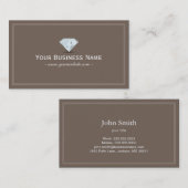 シンプルで明白なダイヤモンドの名刺 名刺 (正面/裏面)