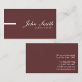 シンプルで明白なブラウンの心臓学医の名刺 名刺 (正面/裏面)