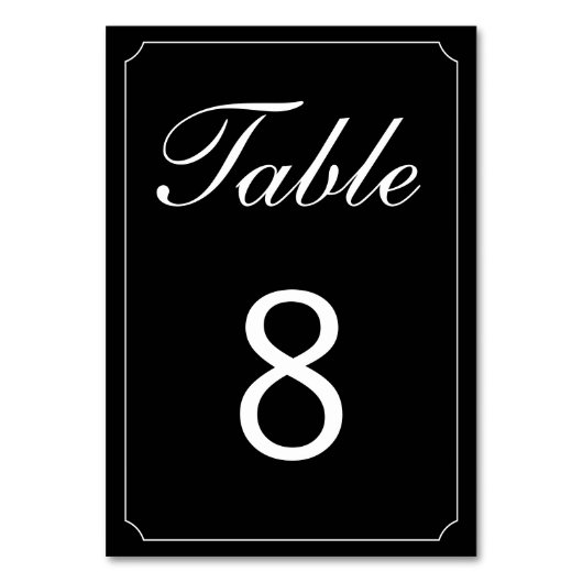 シンプルで明白なボーダー両面のテーブル数 テーブルナンバー (裏面)