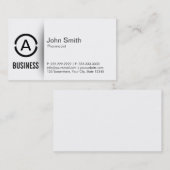 シンプルで明白なモノグラムの薬剤師の名刺 名刺 (正面/裏面)