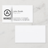 シンプルで明白なモノグラムの衛生士の名刺 名刺 (正面/裏面)