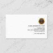 シンプルで明白なレトロの創造的なあずき色の兵站学 名刺 (裏面)