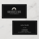 シンプルで明白な休憩の暗いカフェの名刺 名刺 (正面/裏面)