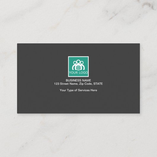 シンプルで明白な灰色の世界地図の兵站学ディレクター 名刺 (裏面)