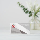 シンプルで明白な灰色の優雅CEOの創設者 名刺 (スタンド正面)