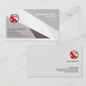 シンプルで明白な灰色の優雅CEOの創設者 名刺 (正面/裏面)