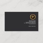 シンプルで明白な縦の赤のストライプの総務部長 名刺 (裏面)