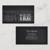 シンプルで明白な銀製都市タクシーサービスカード 名刺 (正面/裏面)