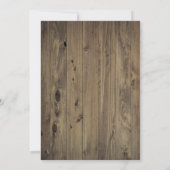 シンプルで暗い木製の板の卒業パーティーの招待 招待状 (裏面)